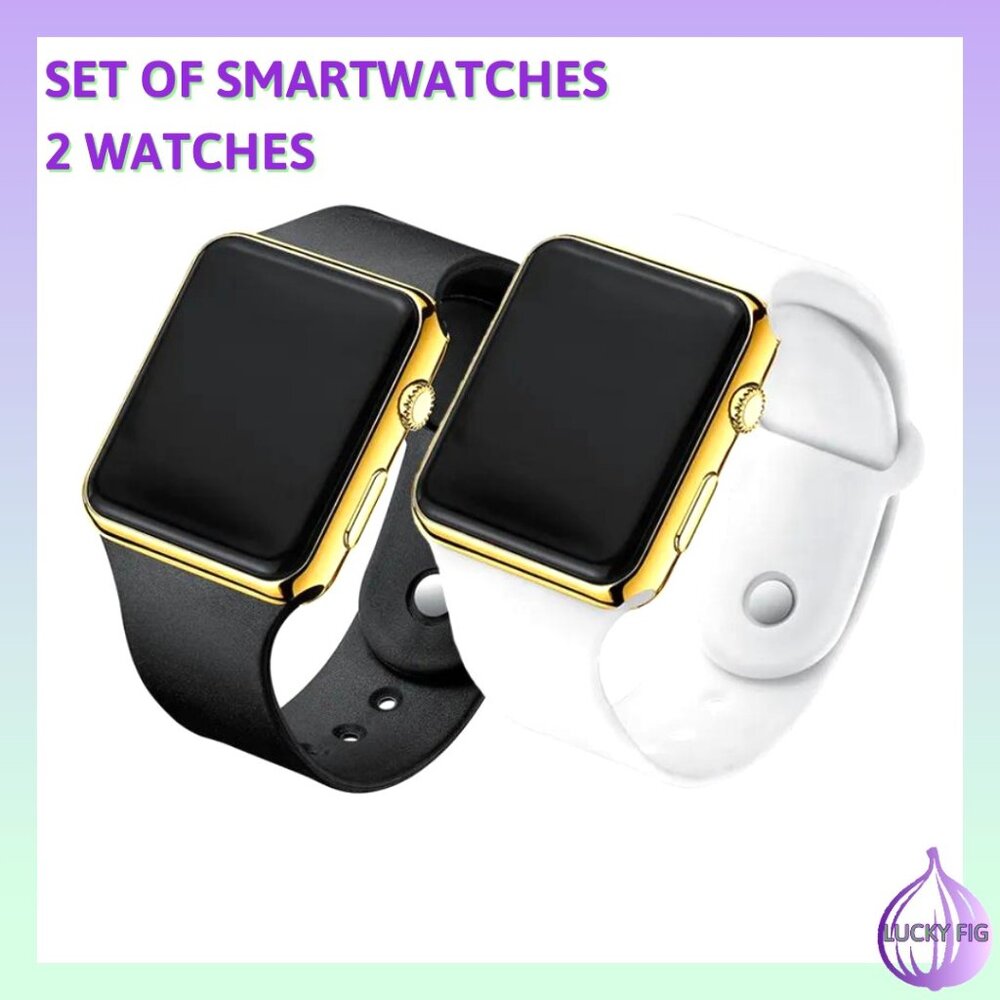 SMARTWATCH - PAIR - SET OF 2 - MEN/WOMEN